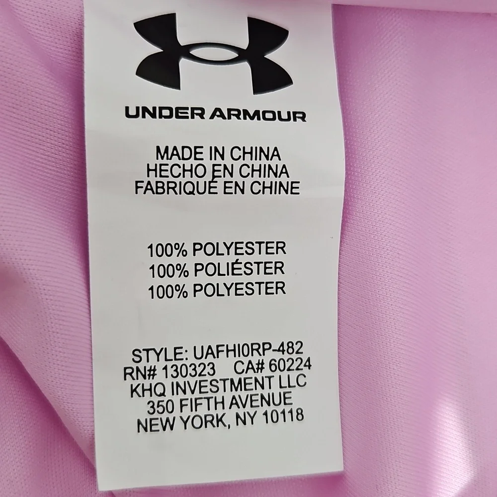 NWT Under Armour Kids Girl's‎ Blue and Pink Jogger Set With Short Sleeve T